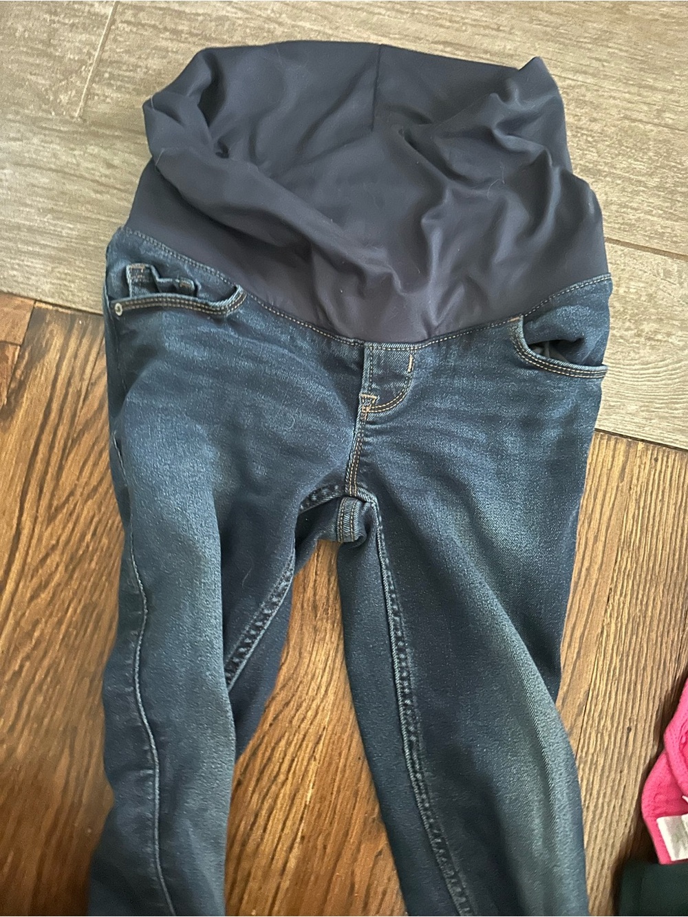Old Navy Navy Maternity Jeggings with Dark Blue Denim